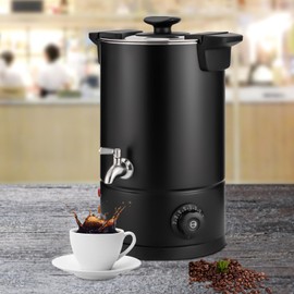 choayun Coffee Urn, 8L 30 Cups Electric Coffee Maker with Filter & Faucet, 1000W Fast Heating 304 Stainless Steel Hot Beverage Dispenser for Large Gatherings Parties Buffet Wedding (8L)
