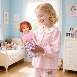 Puppenkleidung Sommer, Kleidung Outfits für Baby Puppen, Baby Puppe Kleidung, Schwimm-Set für Puppen, Puppenkleidung Set 35-45 cm, Puppenzubehör mit Hut, Badeanzug