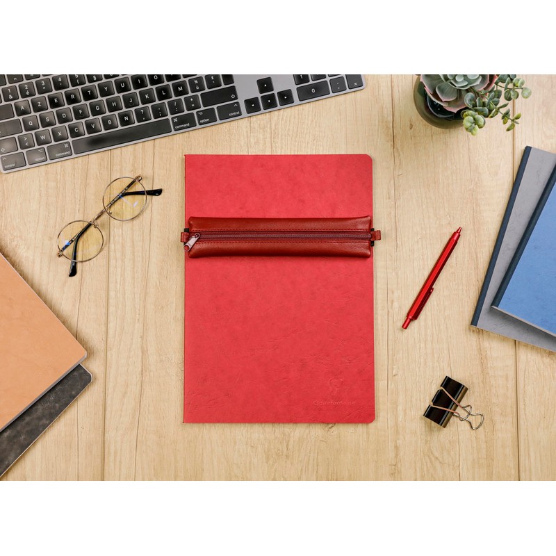 Calligraphe 77038C Age Bag Flat Leather Pencil Case Ideal for