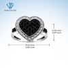 JEWELEXCESS 1/2 Carat T.W. Black and White Diamond Sterling Silver