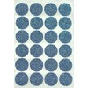 Blue Glitter Color Coding Labels Round 2.5 cm - Dot