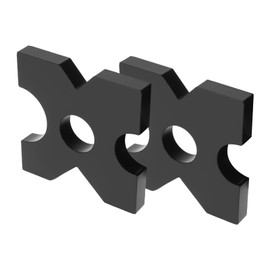 2 Pack Arbor Press Plate, 20 Ton and 32 Ton Shop Metal Press Plates, Heavy Shop Press Bed Plates with 4 Notch, H Frame Hydraulic Shop Press Plate, 1" x 7" x 7"