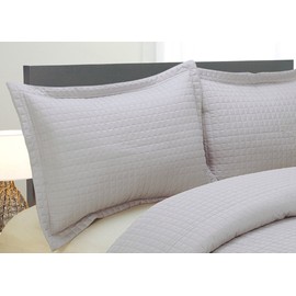 Natural Comfort Luxury Lines Microfiber Quilted Bedding Set, Queen, Taupe