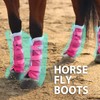 Harrison Howard Horse Fly Boots Summer Protection with Fleece Trim