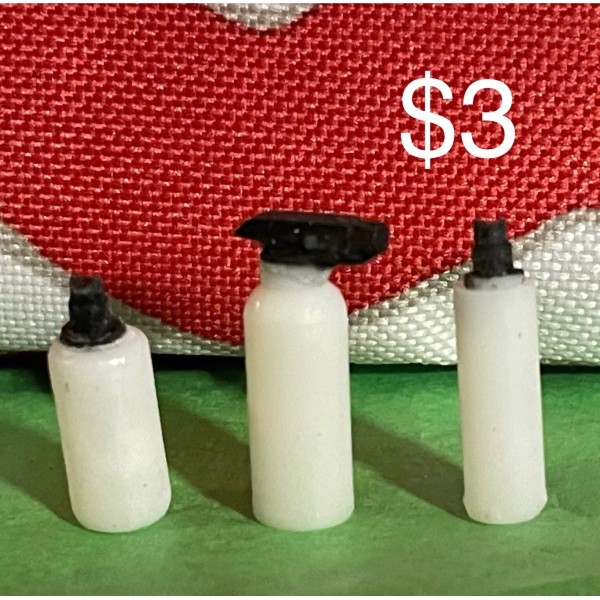 Unbranded New Miniature 1:12 Dollhouse Set Of 3 Spray Bottles
