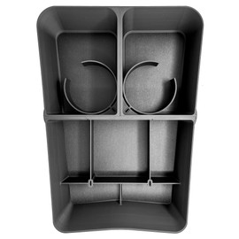 TWRAPS Floor Console Organizer for Rivian R1S and Rivian R1T, Lower Center Console Storage Tray Box Caddy with Premium Leather Liner Inserts, Interior Accessory for Rivian R1 2021 2022 2023 2024 2025