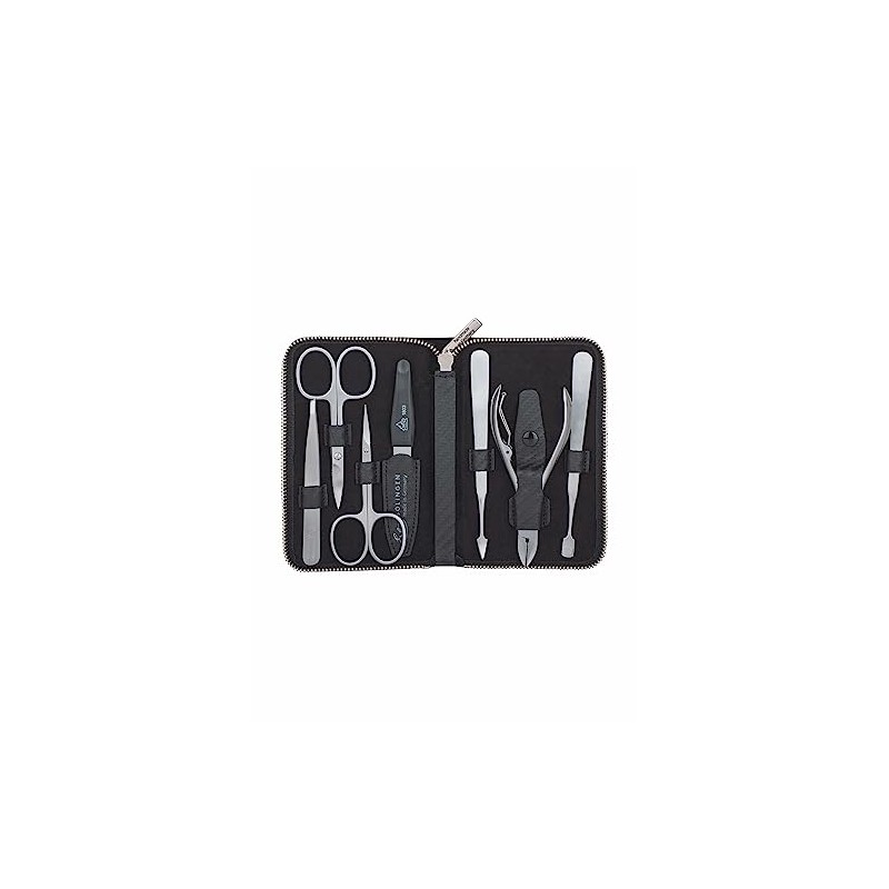 Becker Manicure Heritage Manicure Case Carbon Manicure Set 7 Pieces,