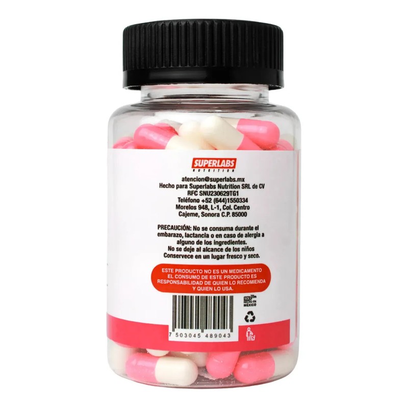 Biotina 500 mg Superlabs Nutrition 100 Cápsulas Suplemento Alimenticio para
