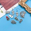 Youdiyla 66Pieces Owl Series Antique Silver Pendant Jewelry Making DIY