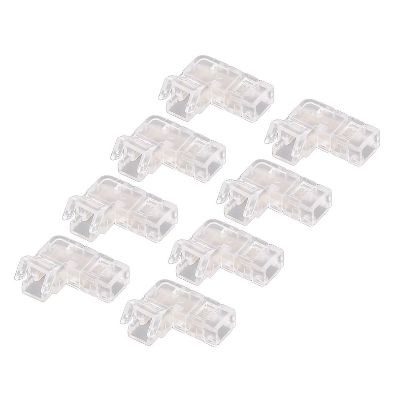 8Pcs 2 Pin 5mm COB LED Strip Light Connectors L