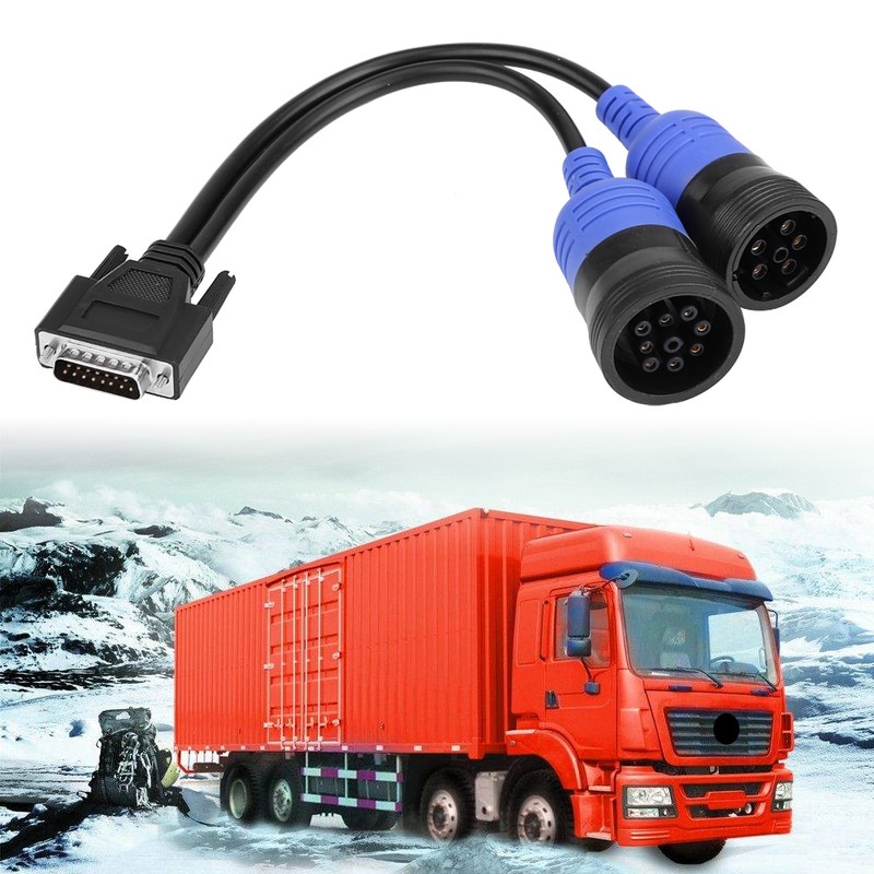 Truck Diagnose Interface 6 Pin and 9 Pin Adapter for