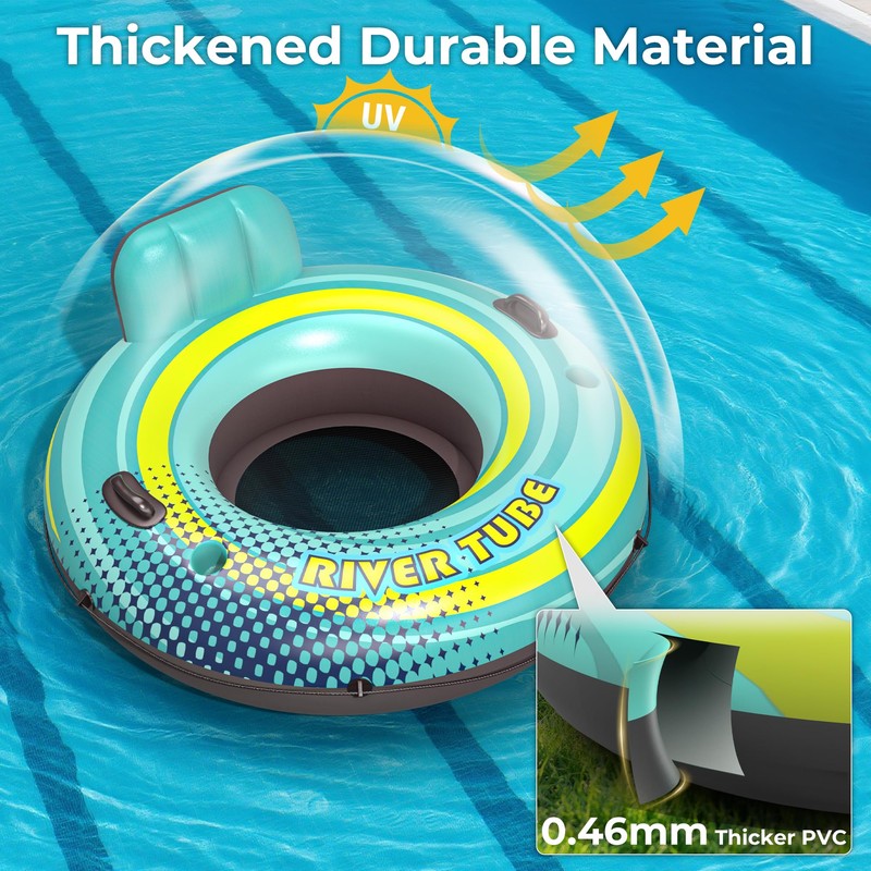2 Pack 53" Heavy Duty River Tube Float for Adults,Inflatable