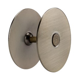 Siwil Door Hole Cover Plate, 2-5/8" Diameter Solid Steel, Hole Filler Plate for Door Handle (1, Antique Brass)