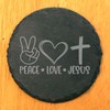 Faith and Hope: Laser Etched Blessings on Your Table: Peace,