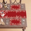 XCHI Red Snowflakes Winter Christmas Xmas PlacematsSet of 4 Table