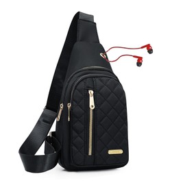 JENAGREEN Small Crossbody Sling Backpack Sling Chest Bag，Adjustable Cross Body Bag Chest Shoulder Bag Daypack Fanny Pack for Travel Hiking