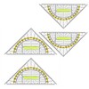 Neoreser Set of 4 Set Squares, Flexible Geo Circle Template,