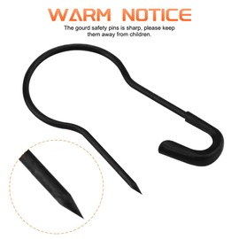 WMYCONGCONG 1000 PCS Bulb Safety Pins 0.8" Calabash Pin Gourd Pins Copper Safety Pins for Craft Home Clothing Ornament, Arts Crafts Making DIY, Knitting Markers (Black)