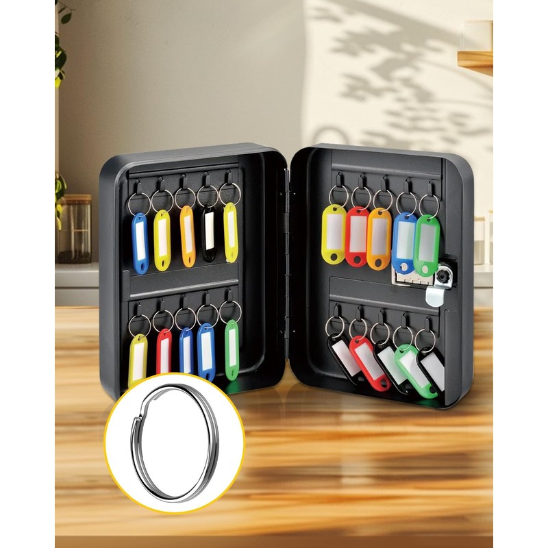 85 Pcs Key Ring Hoop, Caianwin 25mm Split Rings Round
