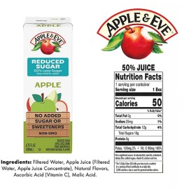 Apple & Eve Juice Reduced Sugar Variety Pack, 6.75 fl. oz., 40 pk.