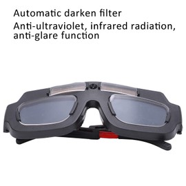 Solar Welding Goggles with Automatic Darkening, Radiation Protection Glasses with Strap, Adjustable Welding Protection, Anti-Glare Eye Glasses - Automatic Dimming Filter