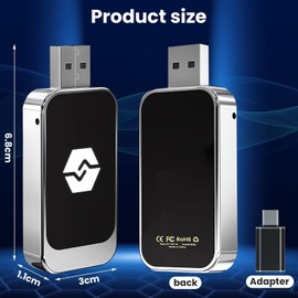 BOBOPACK Carplay Wireless Adapter, 2-in-1 Android Auto Wireless Adapter Wandelt Kabelgebundenes System in Drahtloses Um, Einfach zu Bedienen