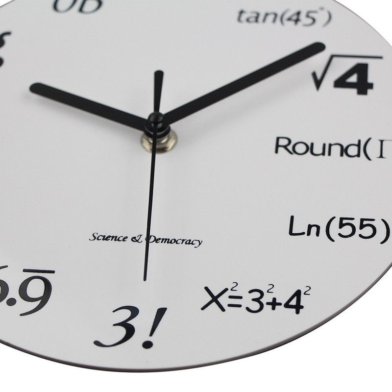 Timelike Math Clock, Unique Wall Clock Modern Design Novelty Maths