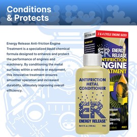HI-GEAR ENERGY RELEASE Antifriction Metal Conditioner 5 fl. oz. | Engine and Transmission Oil Additive, Enhanced Wear Protection