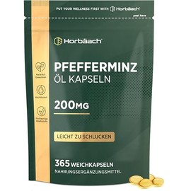 Horbaach Peppermint Oil Capsules 200 mg from Peppermint Oil | 365 Peppermint Oil Soft Capsules