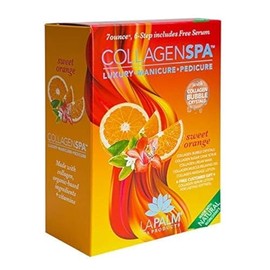 La Palm Collagen Spa Luxury Manicure and Pedicure with Collagen Bubble Crystals - Sweet Orange (1 Pack)