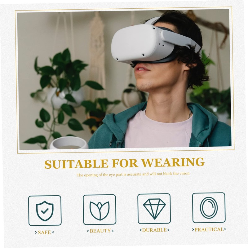 SHINEOFI Adjustable Sweat-Absorbent VR Eye Mask Cover for Gaming Breathable
