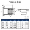 Drenky Rivet Nuts M5 Flat Head Thread Inserts Pack of