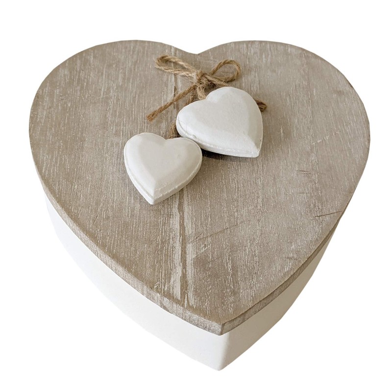 G. Wurm Heart-Shaped Wooden Box 5 x 14 cm Storage