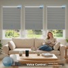 No Drill Motorized Cellular Shades with Remote, Grey 35" W