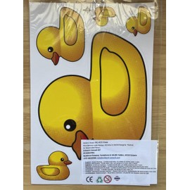 1 Sheet 270 mm x 180 mm Yellow Duck Rubber Duck Sticker Motorsport Motocross Car Scooter Tuning Sticker Weatherproof Model Making