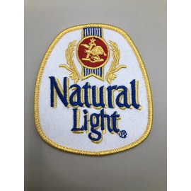 Natural Light Anheuser Busch Beer Iron On Patch 3.25”x2.75”