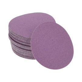 HEROFFIX 50 Pcs Car Wood Sanding Discs Smoothing Hook & Loop Sandpaper for Woodworking, Automotive Refinishing 3.94" 120 Grit Purple Aluminum Oxide
