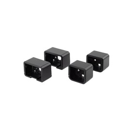 Deckorators Textured Black Aluminum Contemporary Rail Horizontal Bracket Kit (2-Piece, 4-Pack)