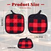 BangBoom 4 Pieces Checked Pot Holders Set, Heat Resistant Oven