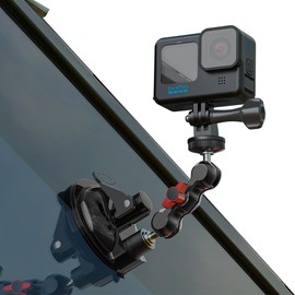 SKEZN Strong Metal Suction Cup Mount Compatible with Gopro Hero 12/11/10/9/8 Black, DJI Action 4/3, Insta360 and Most Action Cameras (2.9 * 2.9 * 4.7in)