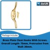 Brass Cleat Hooks Roman Blind Tie Back Brass Cord Hooks
