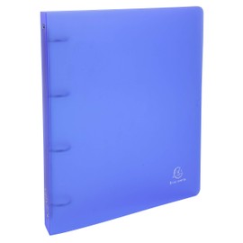 Exacompta 51369E Ring Binder, Chromaline Polypropylene 700µ, 4 Rings, Spine 40 mm, DIN A4, Random Colour
