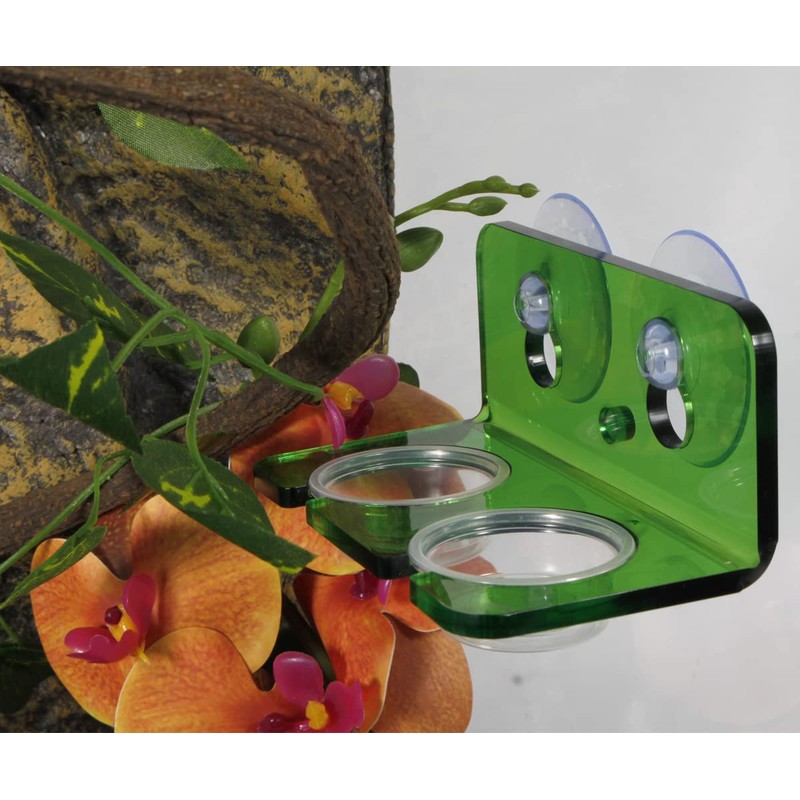 WOLEDOE 100Pcs Crested Gecko Food Dish, 0.5oz Plastic Reptile Feeding