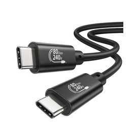 Fitee 80Gbps USB4 Cable for Thunderbolt 5 Cable 1M, 120Gbps Video Bandwidth, 8K@120Hz, 4K@240Hz, Quick Charge 240W PD3.1 for MacBook M4 Pro/Pro Max, Mac Mini M4 Pro, PSSD, Docks, eGPU