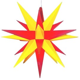 Herrnhuter Star Yellow/Red - 13 cm - Inside - Includes Necessary Power Supply