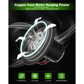 SCITOO HVAC Blower Motor Fit for Peterbilt Vehicles - 357 1998-2008, 376 1999, 377 1998-2001, 378/379 1998-2007 - Front Side, Replace# ZGG701018, BM00124C, 1504478, 1504483, 2015630 Without Fan Cage