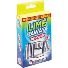 UKDeals Direct® Lime Away All Purpose Descaler 3pk - removes limescale from small appliances such as coffee machines, kettles, irons, shower heads and more,