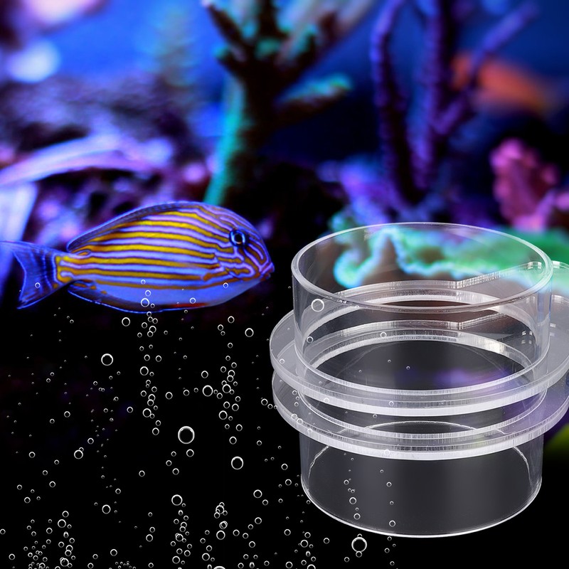Transparent Acrylic Durable Adjustable Aquarium Fish Feeder Fish Tank Tiepiece