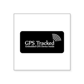 CafePress GPS Tracking Inside Sticker Square Bumper Sticker Car Decal