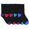 RJM Ladies 5 Pack Cotton Rich Socks Black with Multicoloured